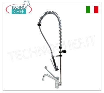 Mitigeur monotrou avec bec de 24,5 cm et douche suspendue