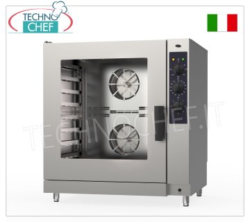 FOUR ELECTRIQUE A CONVECTION-VAPEUR pour PATISSERIE, 8 PLAQUES mm.600x400, CONTROLES ELECTROMECANIQUES