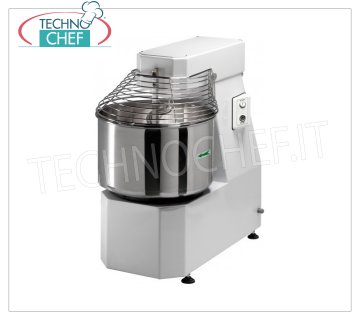 FIMAR - Technochef, Pétrin à spirale avec bol de 32 litres, Mod.30LN Pétrin à spirale FIMAR avec tête et bol fixe de 32 litres, capacité de pâte 25 kg, ligne LIGHT LN, adapté aux pâtes molles, TRIPHASÉ, V. 400/3, kw 0,75, poids 69 kg, dim. mm 420x680x660h