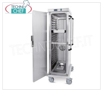 Technochef - CHARIOT CHAUD VENTILE pour maintien en température 20 PLATEAUX GN 1/1, Mod.3411-20GS CHARIOT CHAUD Ventilé pour Maintien en Température, capacité 20 PLATEAUX GN 1/1 (mm.325x530), temp.+65°/+90° - SUPPORTS avec GUIDES IMPRIMÉS pas 5,5 mm, HUMIDIFICATEUR, V.230/1, Kw . 1,6, dim.mm.480x800x1660h