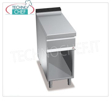TECHNOCHEF - TOP NEUTRE sur COMPARTIMENT OUVERT, 1 module de 400 mm, Mod.N9T4M TOP NEUTRE sur COMPARTIMENT OUVERT, BERTOS, Ligne MAXIMA 900, Série WORKING, 1 module de 400 mm, Poids 35 Kg, dim.mm.400x900x900h