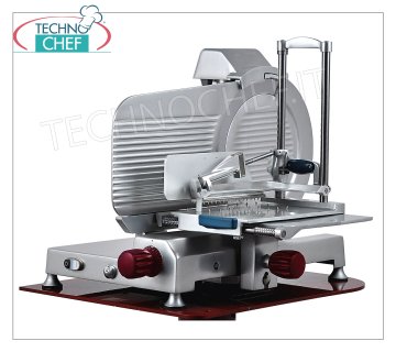 TECHNOCHEF - Trancheur à volant manuel, lame Ø 300 mm, Professional, Mod.300 / 10 Trancheuse manuelle FLYWHEEL, diamètre de lame 300 mm, couleur standard ROUGE ou personnalisable dans l'échelle RAL, poids 44,5 kg, dim.mm.775x570x680h