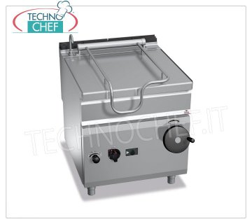 Technochef - Sauteuse à Gaz, Renversement Manuel, Capacité lt.80, Mod.G9BR8/I Sauteuse basculante à gaz, BERTOS, Ligne MAXIMA 900, Série MAXI-80, avec réservoir en acier inoxydable de 80 l, basculement manuel, Puissance thermique Kw.20, Poids 147 Kg, dim.mm.800x900x900h