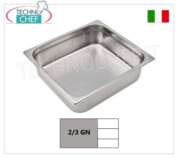 Bacs inox perforés GN 2/3, dim.353x325mm
