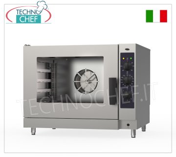 FOUR ELECTRIQUE A CONVECTION-VAPEUR pour PATISSERIE, 5 PLAQUES 600x400 mm, COMMANDES ELECTROMECANIQUES