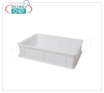 Boîtes pour pâtes à pizza 40x30x10h cm, couleur Blanc Boîte porte-pâte à pizza, empilable en polyéthylène alimentaire, couleur Blanc, dim.mm.400x300x100h