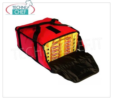 Technochef - Sac isotherme pour transporter max 5 boîtes à pizza Ø 33 cm. Sac isotherme pour transporter jusqu'à 5 boîtes à pizza Ø 33 cm - dim. extérieur mm. 360x360x170h