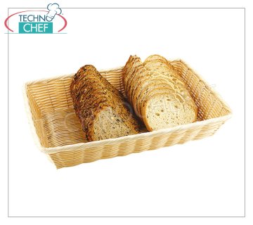 Corbeilles à pain Corbeille à Pain Rectangulaire, en Polypropylène / Polyrotin, empilable, lavable au lave-vaisselle, disponible en 3 tailles
