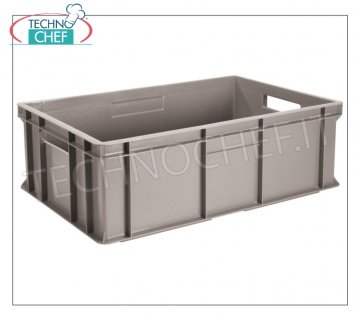 Bacs empilables en polyéthylène pour le stockage et le transport, 60x40 cm - gamme complète Bac empilable en polyéthylène 60x40 cm, fond et côtés fermés, GAMME COMPLÈTE