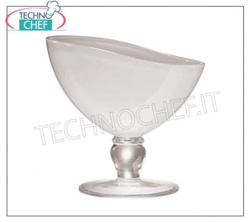 Coupe à glace transparente basse et large