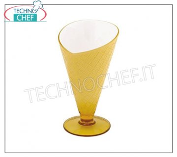 Coupe de crème glacée au méthylstérène solide Coupe à glace en méthylstérène solide lt 0,25, hauteur 16 cm - vendu par 6 pièces