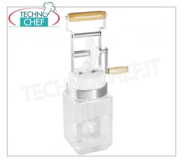 Congélateur batch manuel pour beurre Congélateur à beurre Lt 1,6 Inox Bois Verre PP Cm 11,5X11,5X40