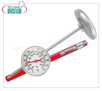 pin thermomètres sonde de thermomètre pour les rôtis, la gamme de 0 ° à + 120 ° C, division 1 ° C, diamètre 5 cm quadrant