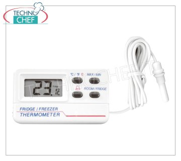 Thermomètre numérique pour réfrigérateur/congélateur Thermomètre numérique en plastique pour réfrigérateur-congélateur, plage de -50° à +70°C, division 0,1°C, dimensions 1,5x5,7 cm