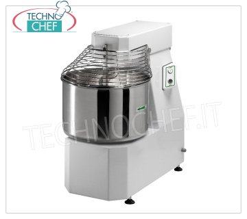 Fimar - Batteur à spirale avec tête relevable et cuve fixe lt.62, mod.50FN Batteur à spirale avec tête de levage et cuve fixe de 62 litres, capacité de pâte 50 Kg, V.400 / 3, Kw.2,2, poids 209 Kg, dimensions mm.920x530x940h