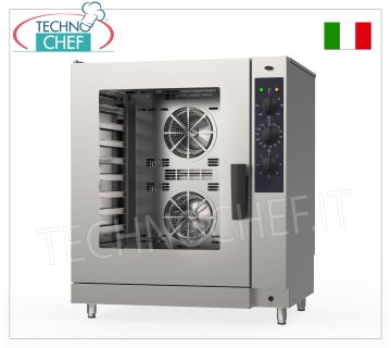 FOUR ELECTRIQUE A CONVECTION-VAPEUR pour GASTRONOMIE, 10 PLAQUES GN1/1, COMMANDES ELECTROMECANIQUES