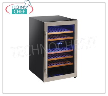 COOL HEAD - Technochef, Cave à vin réfrigérée 1 porte vitrée, 130 lt, double température, Mod.CW36DT