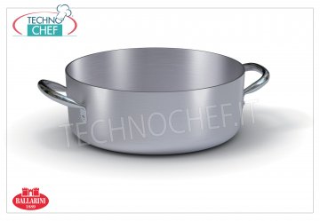 Ballarini - CASSEROLE BAS en Aluminium 2 poignées, épaisseur 3 mm, Professionnel Casserole basse 2 poignées, SÉRIE 7000, en ALUMINIUM, diamètre 200 mm, hauteur 80 mm