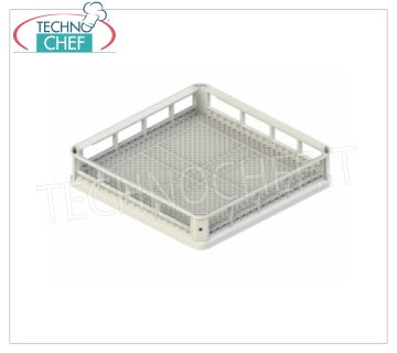 Panier à verres carré, maille étroite, dim.mm.500x500x100h