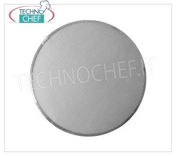 Écran à pizza rond en aluminium Ø 50, Mod.81567 Grille de cuisson à pizza ronde en aluminium, Lilly, diamètre 50 cm.
