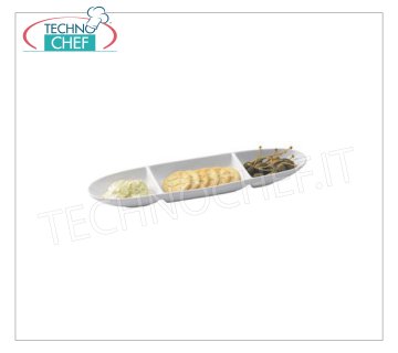Fête - Happy Hour PLATEAU AVEC 3 COMPARTIMENTS, TOGNANA, Party Collection, Cm.35X9 -- Disponible en paquets de 6