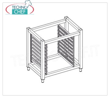 Technochef - Base avec plateaux pour four 6 et 10 plateaux GN1 / 1 Base avec supports de plateaux pour 6 et 10 plateaux GN 1/1