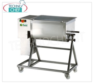FIMAR - Mélangeur à viande en acier inoxydable, 2 lames, max. capacité du bol 95 kg, mod.95C2PN