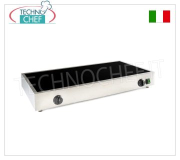 TECHNOCHEF - Chauffe-Piadine Électrique Professionnel en double vitrocéramique, Mod.999.1896