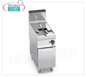 TECHNOCHEF - FRITEUSE A GAZ sur CABINET, 1 CUVE de lt.18, Commandes Analogiques, Mod.9GL18MI FRITEUSE À GAZ sur MOBILE, BERTO'S, Ligne MAXIMA 900, Série FRY À GAZ INDIRECT, 1 RÉSERVOIR de lt.18, Commandes Analogiques, Chauffage Indirect, puissance thermique Kw.14,00, Poids 59 Kg, dim.mm.400x900x900h