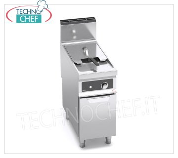 TECHNOCHEF - FRITEUSE À GAZ sur ARMOIRE, 1 RÉSERVOIR de 20 litres, Commandes Électroniques Bflex, Mod.9GL20M-BF FRITEUSE À GAZ sur MOBILE, BERTO'S, Ligne MAXIMA 900, Série TURBO, 1 RÉSERVOIR de 20 litres, Commandes électroniques Bflex, puissance thermique Kw.17,5, Poids 59 Kg, dim.mm.400x900x900h