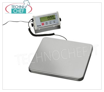 Technochef - BALANCE ELECTRONIQUE NUMERIQUE 60 Kg, Mod.A300068 Balance de table électronique digitale à affichage mobile, capacité max 60 Kg, division 20 gr, dim.mm.320x300x42h