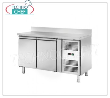 Table Réfrigérateur 2 Portes avec Dosseret, Temp.-2°/+8°C, lt.228, Ventilé, Classe C, mod.AKS2204TN