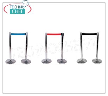 Colonne in acciaio inox con nastro retraibile