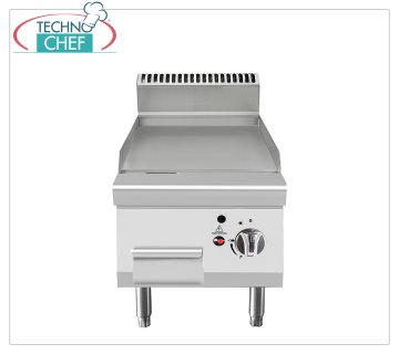 Technochef - PLAQUE À GAZ avec PLAQUE LISSE, Kw.7,00
