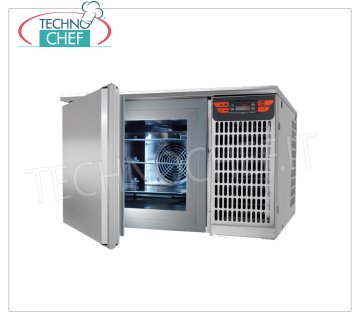 Cellule de refroidissement rapide professionnelle, 3 PLATEAUX GN 2/3, Ligne ATTILA, mod.ATT02 REFROIDISSEUR-CONGÉLATEUR À TEMPÉRATURE avec CHAMBRE 340x363x270h mm, pour 3 GRILLES/PLATEAU Gastro-Norme 2/3, sonde à coeur, rendement CYCLE POSITIF +70°/+3° Kg.9, rendement CYCLE NÉGATIF +70°/-40 ° Kg .7, V.230/1, Kw.0,52, Poids 45Kg, dim.mm.658x630x420h
