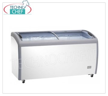 Congélateur coffre horizontal, lt. 400, Portes vitrées, Temp. 0+8°C / ≤ -18 °C, Classe F, Mod.AX400CFG