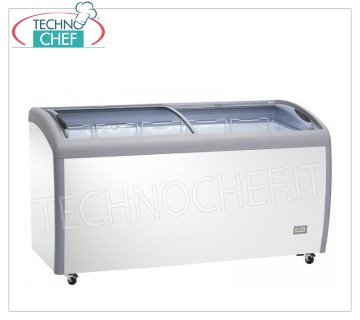 Congélateur coffre horizontal, lt. 500, Portes vitrées, Temp. 0+8°C / ≤ -18 °C, Classe F, Mod.AX500CFG