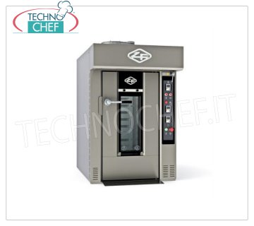 Four Rotatif Electrique pour PÂTISSERIE, Mod.BABY40X60E FOUR ÉLECTRIQUE ROTATIF pour PÂTISSERIE, capacité 10/12 plateaux de 400x600 mm, V.400/3, Kw.17,00, Poids 450 Kg, dim.mm.980x1500x1470h