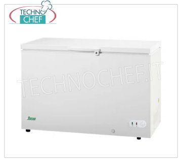 Forcar - WELL FREEZER, lt.368, Statique, Temp. ≤ -18, Classe A +, modèle G-BD450 Congélateur horizontal, ECO Line, extérieur en acier peint en blanc, capacité lt.368, température ≤ -18, réfrigération statique, ÉCOLOGIQUE en Classe A +, Gaz R600a, V.230 / 1, Kw.0.086, Poids 51 Kg, dim .mm.1275x750x850h