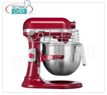 KITCHENAID - Mixeur planétaire professionnel lt 6,9 , Robot culinaire, Rouge, Mod.K7PR Mélangeur planétaire KITCHENAID, ligne PROFESSIONAL, couleur ROUGE, avec bol en acier inoxydable de 6,9 ​​litres, V.230/1, Kw.0,325, Poids 13 Kg, dim.mm.338x371x417h