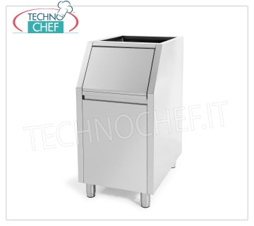 Conteneurs / Stockage pour machines à glaçons Dépôt de glace hautement isolé, extérieur en acier inoxydable, capacité 100 Kg, utilisable avec: producteurs de cubes Mod.W350 / 500/900 et producteurs de granulés Mod.G160 / 280/510, poids Kg. 53, dimensions mm.560x815x1000h.