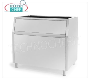 Conteneurs/Dépôts pour machines à glace, capacité 350 Kg Stockage de glace hautement isolé, extérieur en acier inoxydable, capacité 350 Kg, utilisable avec les producteurs : Mod.G 160/280/510, Mod.C150/300/300Split, Mod.VM 500/900/1700 et Mod.MUSTER 250/350/ 600 /350Split, dim.mm.1250x790x1000h