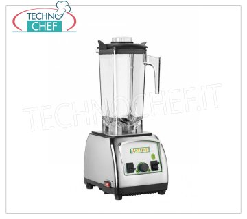 EASYLINE - Technochef, Blender professionnel lt.2, Mod.BL020B Mélangeur, EASYLINE-FIMAR, en plastique chromé avec verre lexan transparent, capacité lt.2, vitesse réglable, V.230 / 1, Kw.1.5, dim.mm.190x220x490h