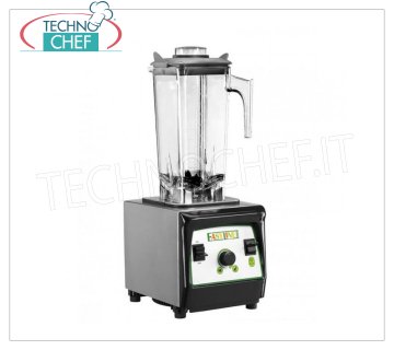 EASYLINE - Technochef, Mélangeur professionnel en acier inoxydable lt.2, Mod.BL021 Mélangeur, EASYLINE-FIMAR, en acier inoxydable avec verre lexan transparent, capacité 2 lt., Vitesse réglable, V.230 / 1, Kw.1.5, dim.mm.200x260x520h