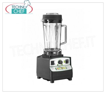 EASYLINE - Technochef, Mixeur professionnel lt.2, Mod.BL008 Mixeur EASYLINE-FIMAR en plastique avec verre lexan transparent, capacité 2 litres, vitesse réglable, V.230 / 1, Kw.1.00, dim.mm.190x230x510h