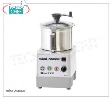 ROBOT COUPE - Cutter-Homogénéisateur Blixer 5 VV, cuve 5,9 lt., Variateur de vitesse, dim.mm 280x350x500h