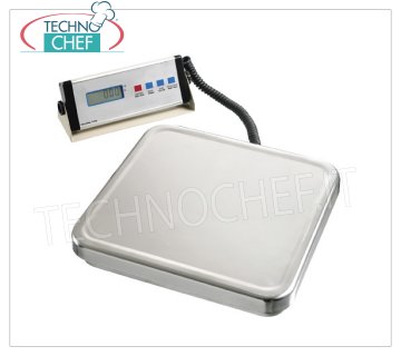 Technochef - BALANCE ÉLECTRONIQUE NUMÉRIQUE 60 Kg, Mod.A300068 Balance de table numérique électronique avec affichage mobile, capacité maximale 60 Kg, division 20 gr, dim.mm.310x300x50h