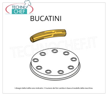 Technochef - MATRICE BUCATINI en ALLIAGE LAITON-BRONZE