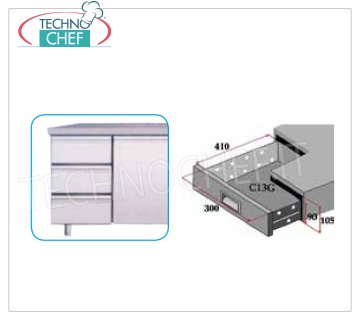 Forcar - Commode 3 tiroirs Commode 3 tiroirs pour modèle SNACK