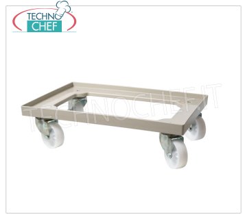 Technochef - Chariot pour boîtes de pâte à pizza 60x40 cm, mod. CA6040 Chariot ABS pour boîtes à pizza 60x40 cm - Charge maximale 250 Kg, dim.mm.600x400x165h